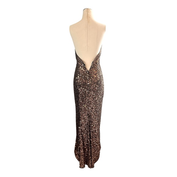 Vintage LILLIE RUBIN Copper Sequin Beaded Strapless Gown Sz 2 VTG 6 - Picture 5 of 17